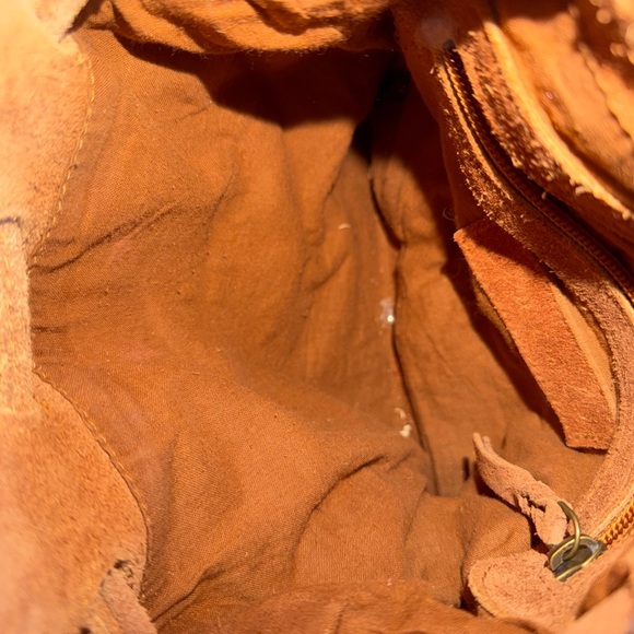 Free People Brown Suede Crossbody Drawstring Bag - Picture 6 of 6